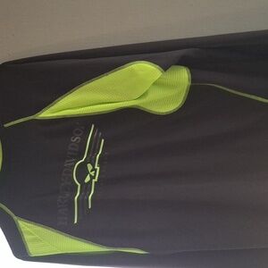 Harley-Davidson Men's Black and Neon Green Rash Guard